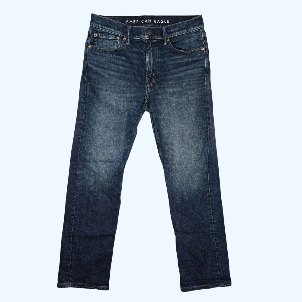 American Eagle Mens Original Straight Flex Jeans 31x32 (Fits 30